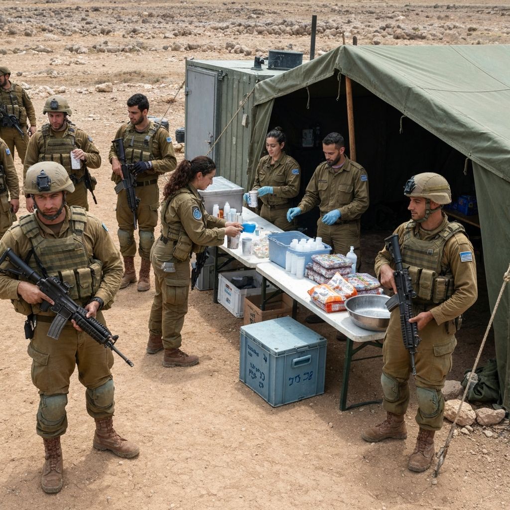 לוחמי צה״ל מקבלים תמיכה ואספקה